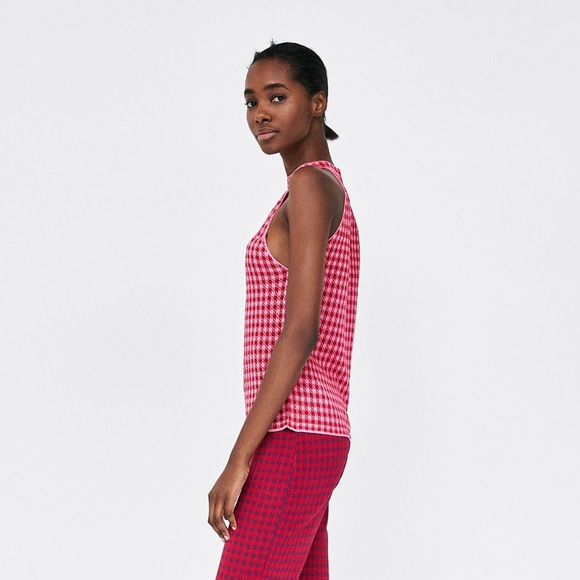 🖤NWT - Red & Pink Checkered Top 💗 - Picture 3 of 5